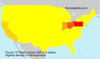 Surname Yakell in USA Surname Yakell in USA