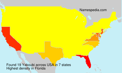 Surname Yakoubi in USA Surname Yakoubi in USA