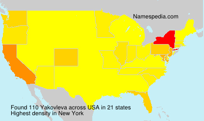 Surname Yakovleva in USA Surname Yakovleva in USA
