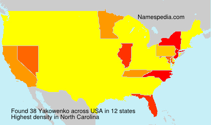 Surname Yakowenko in USA Surname Yakowenko in USA