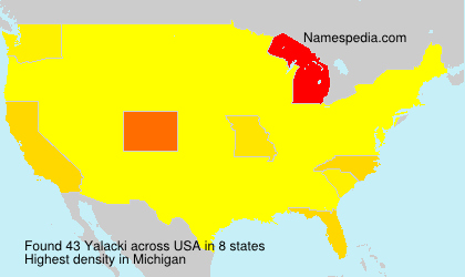 Surname Yalacki in USA Surname Yalacki in USA