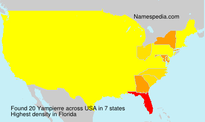 Surname Yampierre in USA Surname Yampierre in USA