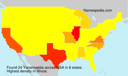 Surname Yanamadala in USA Surname Yanamadala in USA