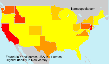 Surname Yanci in USA Surname Yanci in USA