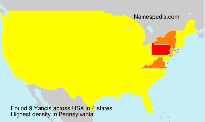 Surname Yancis in USA Surname Yancis in USA