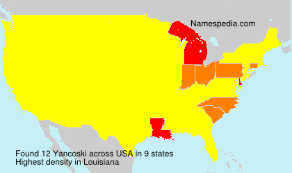 Surname Yancoski in USA Surname Yancoski in USA