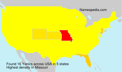 Surname Yanics in USA Surname Yanics in USA