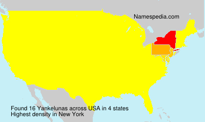 Surname Yankelunas in USA Surname Yankelunas in USA