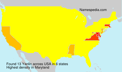 Surname Yanlin in USA Surname Yanlin in USA