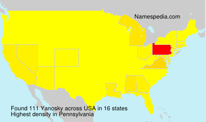 Surname Yanosky in USA Surname Yanosky in USA