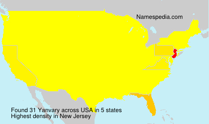 Surname Yanvary in USA Surname Yanvary in USA