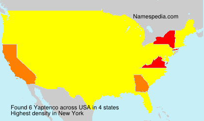 Surname Yaptenco in USA Surname Yaptenco in USA