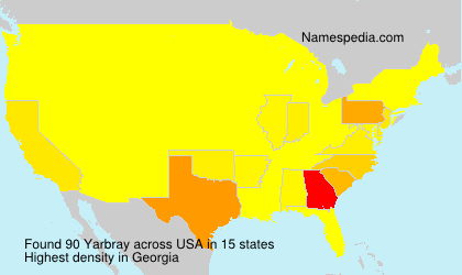 Surname Yarbray in USA Surname Yarbray in USA