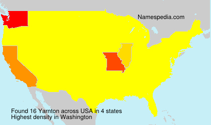 Surname Yarnton in USA Surname Yarnton in USA
