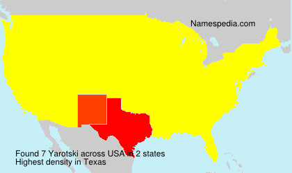 Surname Yarotski in USA