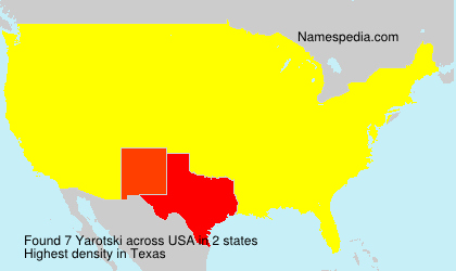 Surname Yarotski in USA Surname Yarotski in USA