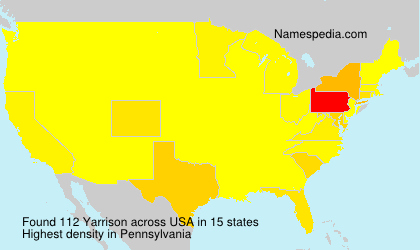 Surname Yarrison in USA Surname Yarrison in USA