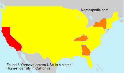Surname Yartseva in USA Surname Yartseva in USA