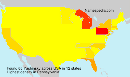 Surname Yashinsky in USA Surname Yashinsky in USA