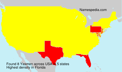 Surname Yasmen in USA Surname Yasmen in USA
