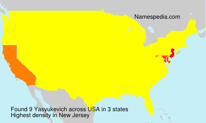 Surname Yasyukevich in USA Surname Yasyukevich in USA