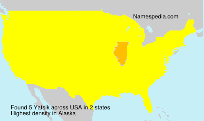 Surname Yatsik in USA