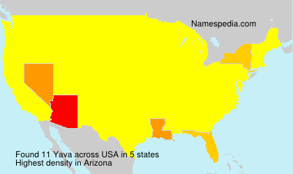 Surname Yava in USA Surname Yava in USA