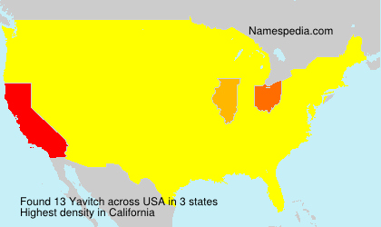 Surname Yavitch in USA Surname Yavitch in USA