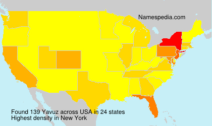 Familiennamen Yavuz - USA