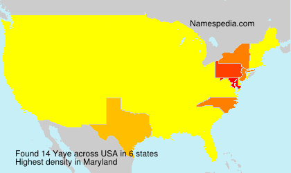 Surname Yaye in USA