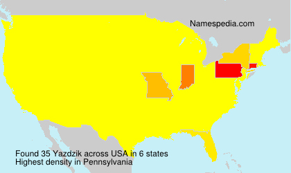 Surname Yazdzik in USA Surname Yazdzik in USA