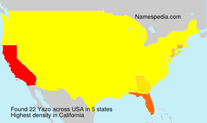 Surname Yazo in USA Surname Yazo in USA