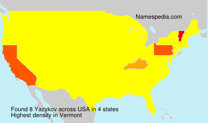 Surname Yazykov in USA Surname Yazykov in USA