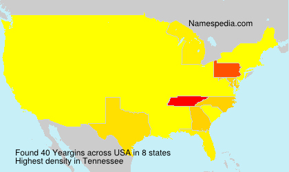 Surname Yeargins in USA Surname Yeargins in USA