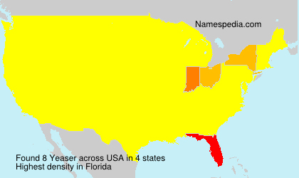 Surname Yeaser in USA Surname Yeaser in USA