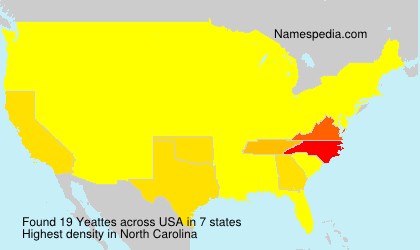 Surname Yeattes in USA Surname Yeattes in USA