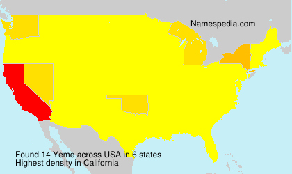 Surname Yeme in USA Surname Yeme in USA