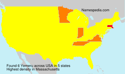 Surname Yemeru in USA Surname Yemeru in USA
