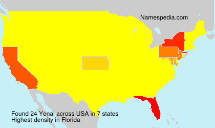Surname Yenal in USA Surname Yenal in USA