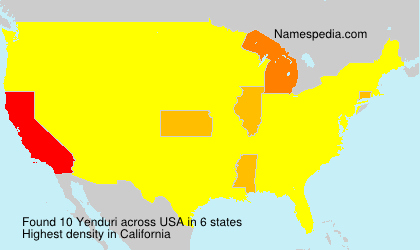 Surname Yenduri in USA Surname Yenduri in USA