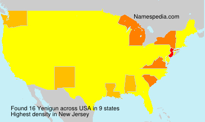 Surname Yenigun in USA