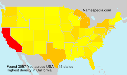 Surname Yeo in USA Surname Yeo in USA