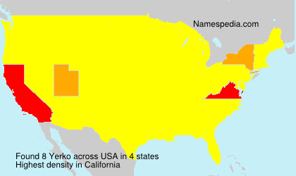 Surname Yerko in USA Surname Yerko in USA