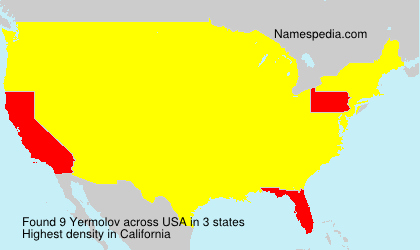 Surname Yermolov in USA Surname Yermolov in USA