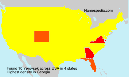 Surname Yerovsek in USA Surname Yerovsek in USA