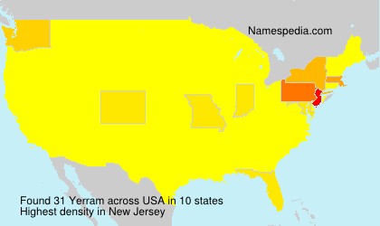 Surname Yerram in USA Surname Yerram in USA