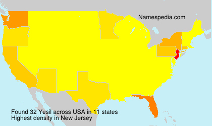 Surname Yesil in USA Surname Yesil in USA