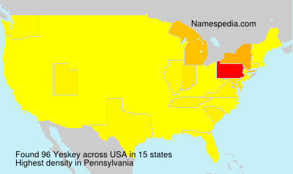Surname Yeskey in USA