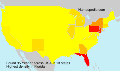 Surname Yesner in USA Surname Yesner in USA