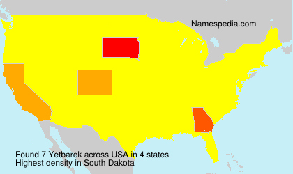 Surname Yetbarek in USA Surname Yetbarek in USA